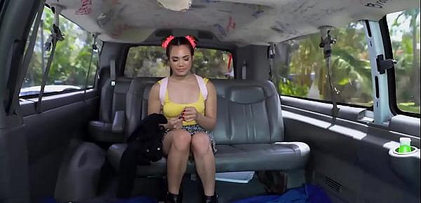  Thick teen taken for a big cock joyride in the van